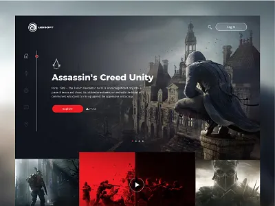 Ubisoft Landing page Concept color design gamedesign gaming ui gaming website landingpage uiux userinterfacedeisgn website