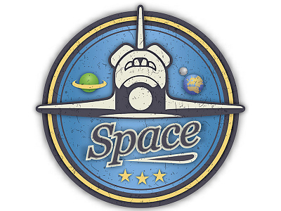 Shuttle logo shuttle space vector vintage