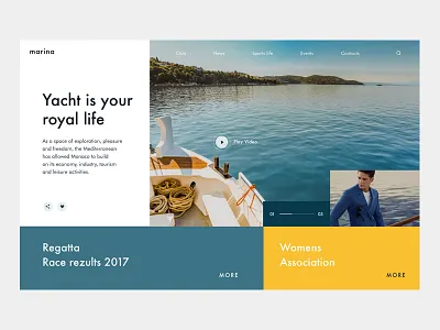 Slider Сoncept for the Yacht Club club hero slider yacht