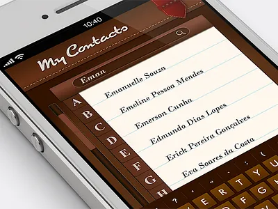 Skeuomorphism - App Concept app interfacedesign ios iphone leather study uidesign uiux