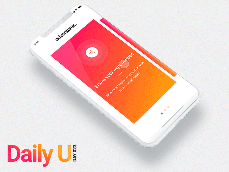 Daily UI Challenge #023 animation daily ui interaction on boarding principle sketch ui ui challenge