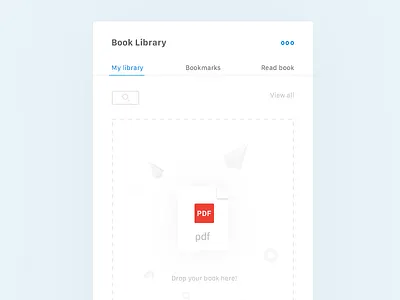 Book Library app book bookmark design interface library ui ux