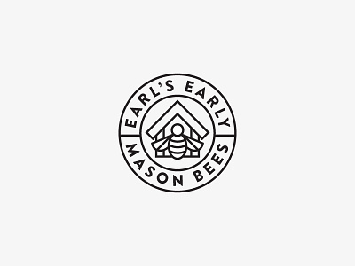 Earl's Early Mason Bee logo badge logo mason bee