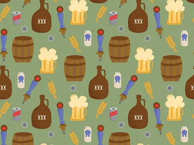 Pick your Poison beer illustrator pattern pattern design pattern designer surface pattern surface pattern design vector