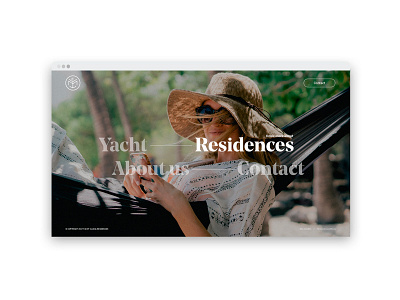 Yacht Club - Web Home Page desktop home menu real estate responsive ui ux uxui website yacht