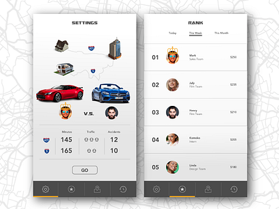 Daily UI #019: Leaderboard app car race daily ui driving leaderboard rank