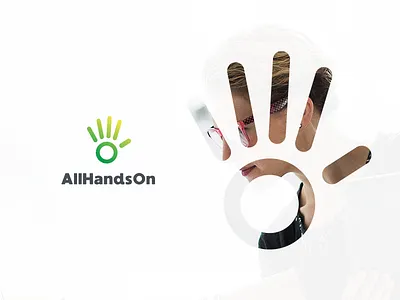 AllHandsOn Logo all business concept fresh hands illustrator logo new on startup vector