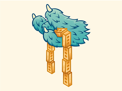 Rock The Blockchain bitcoin blockchain crypto gold illustration monster paw