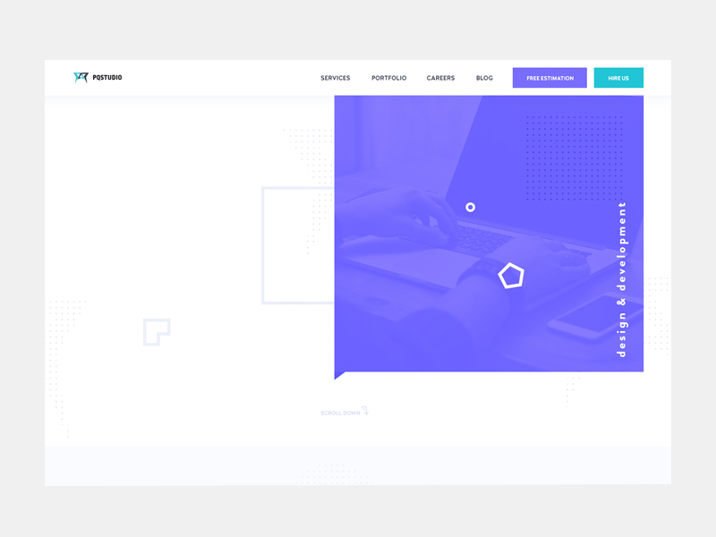 PQ Studio new website animation design gif minimal project ui ux website