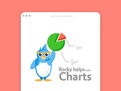 As easy as a Pie 🐧 branding character charts documents illustration mascot office penguin presentation ui