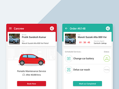 Designing the UX of Carcrew's mobile apps cars carservicing carwash garage mobileapp uxd uxdesign