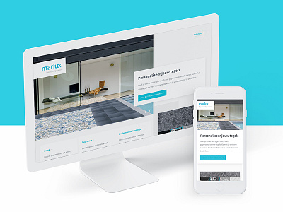 Homepage Marlux tegelconfigurator device hero homepage mockup responsive ui webdesign