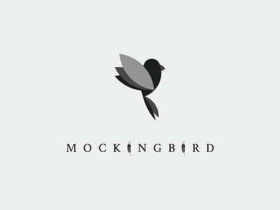 Mocking Bird Logo animal bird golden ratio logo logo design logo mark logo type mockingbird