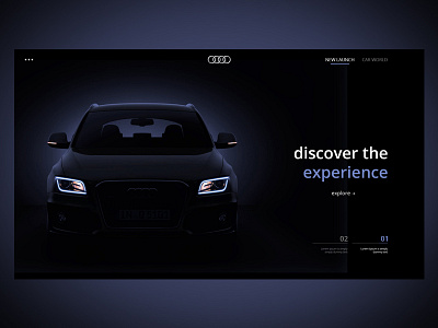 Audi Minimal Landing Page UI Presentation audi landing page minimal landing page minimal ui ui ui design ui presentation uiui web ui website website ui