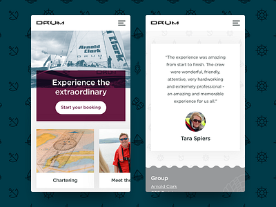 The Drum Website interface design mobile pattern website