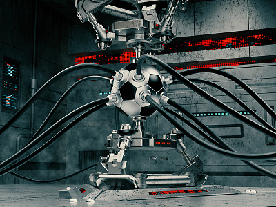 Soccer Ball 3d ball c4d composition football iron material metall redshift render sci fi soccer