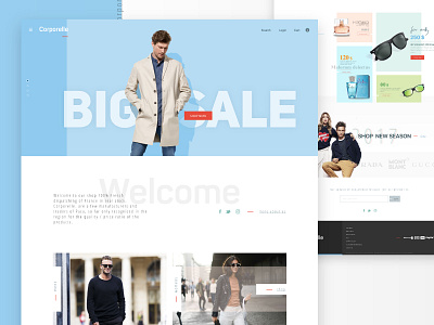 Corporelle Shop clean commerce design desktop market online shop ui ux web