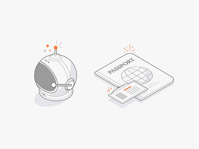 Satellite astronaut helmet icon id isometric isometrics passport simplicity space vector