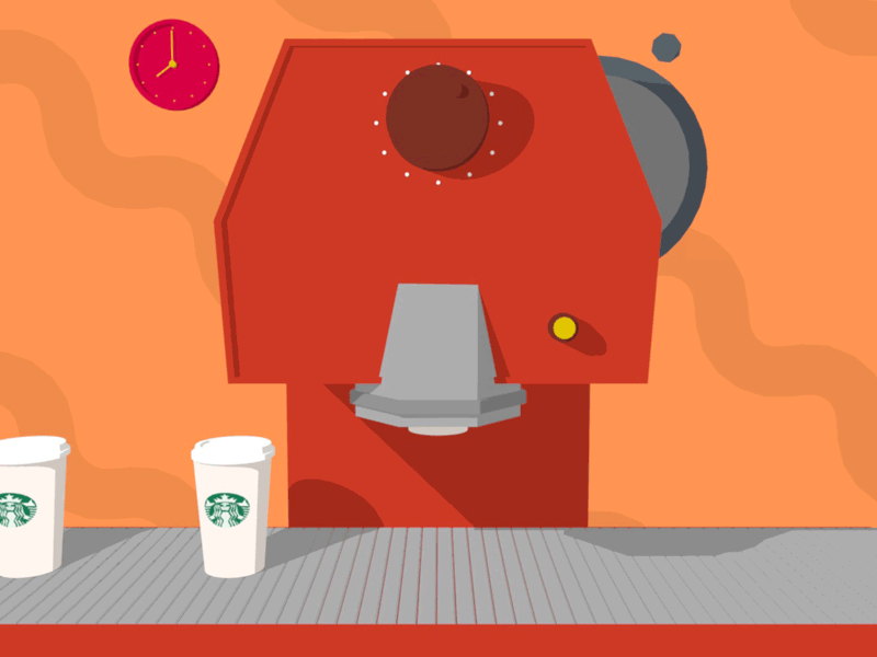 Monday Coffee animation c4d cinema4d coffee happy monday loop motion starbucks