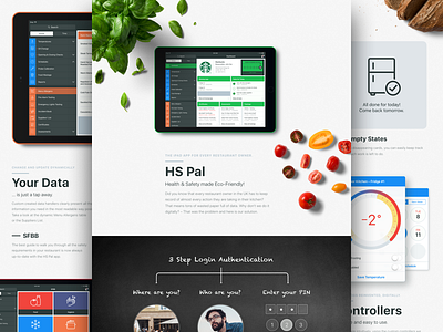🍃 HSPal – Health & Safety App Case Study app dashboard food health and safety ios ipad restaurant tablet temperature ui ux