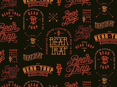 Bear Trap apparel bear design fashion graphic lettering ligature logo logotype retro typography