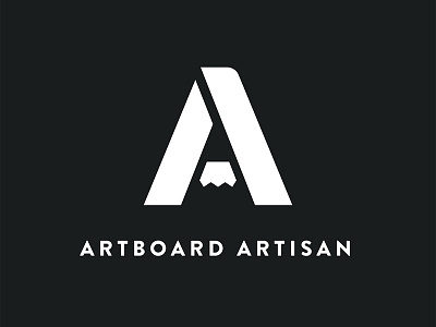 Artboard Artisan "Pencil" Concept (Refined) a art artboard artisan brand branding letter logo pen pencil symbol typography