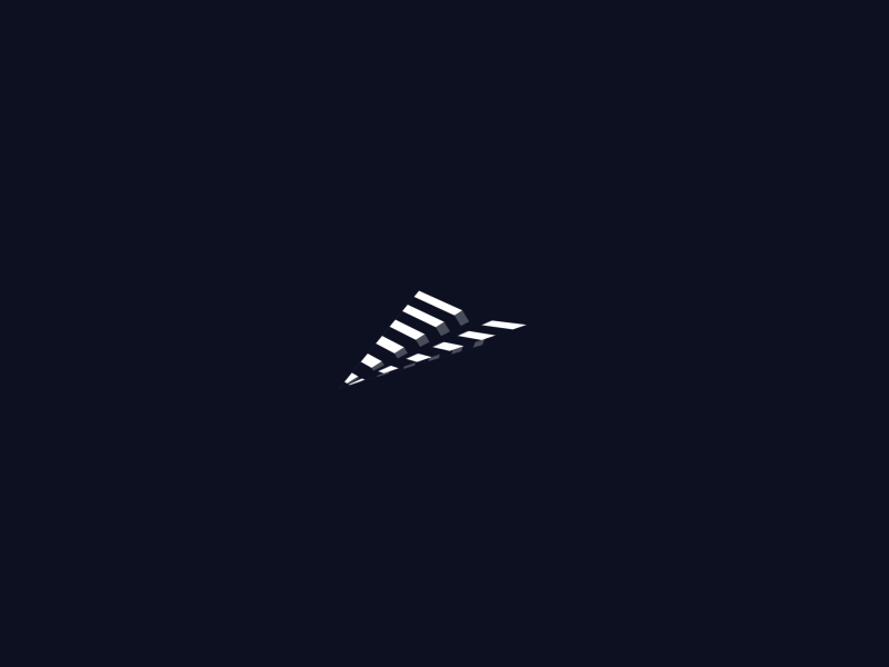 Zebra Paper Plane Animaton after effects airplane animation gif icon lines logo mograph paper plane stripe zebra