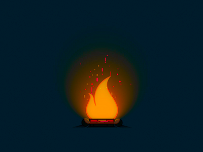 Campfire campfire camping illustration vector