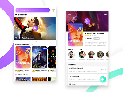 • The Movies • app cinema clear creative design interface ios mobile movie premium ui ux