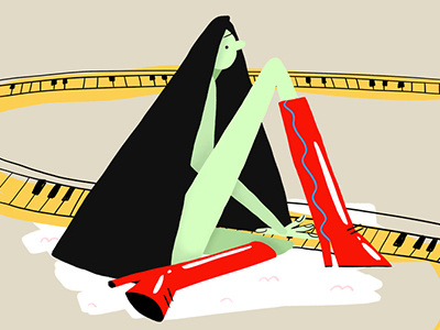 Bennie and the Jets bennie and the jets elton john illustration piano portrait