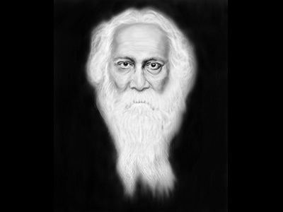 Tagore digital painting potrait