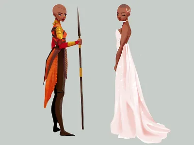 Okoye x Danai academyawards africanculture africanlady blackpanther dress elegant okoye oskars wakanda wakandaforever warrior whitedress