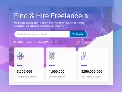 #01 Conceptual Freelancer website header clean freelancer website header ui design website design website header
