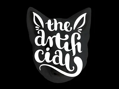 The Artificial Logo animal animals brush lettering hand lettering lettering logo