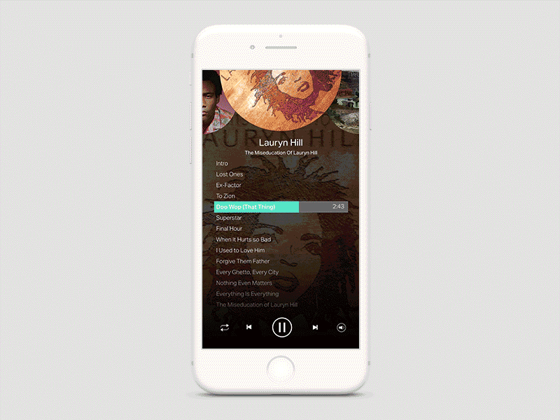 Music app animation app micro animation music ux
