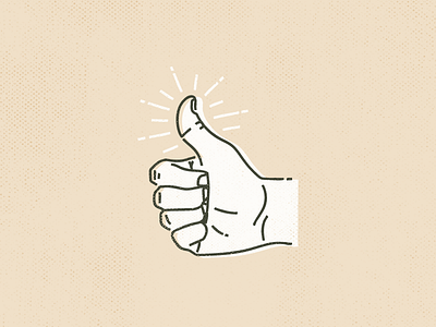 Thumbs Up illustration illustrator thumbs up vector vintage