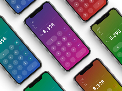 Daily 03 Calculator app calculator color dailyui iphone nember ui ux x