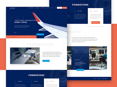 Aviation School website airbus aviation homepage landing page school technology ui ux design webdesign website