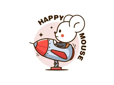 happy mouse mouse cartoon illustration