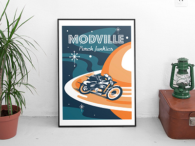 Modville Screen Print brand identity branding corporate identity logo mockup poster design screen print typography