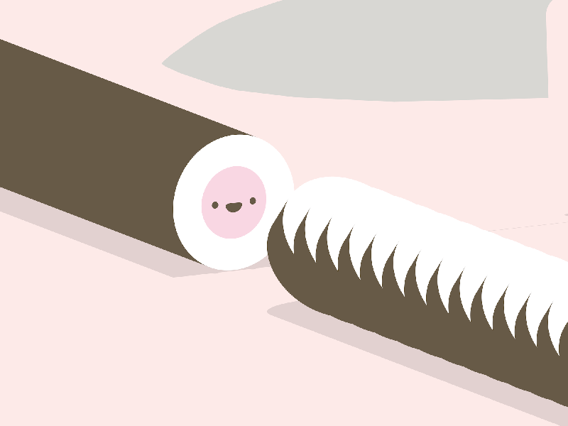 Maki roll c4d kawaii maki nigiri sushi