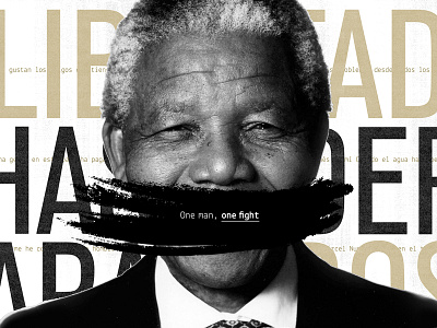 One man, one fight - Nelson Mandela Editorial Fascicle collection design editorial fascicle graphic magazine mandela nelson typography