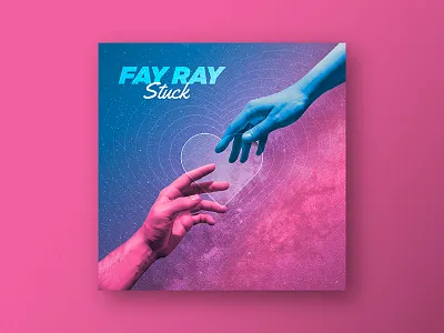 FAY RAY - Single Cover album album cover band fay ray hand heart single space