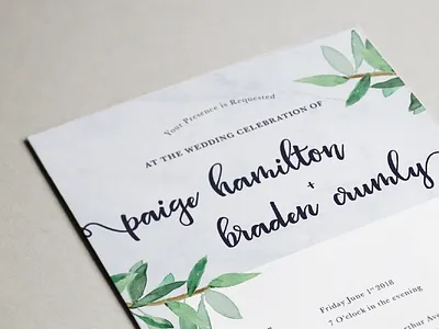 My Wedding Invites boho card greenery invitation invites lettering type typography wedding