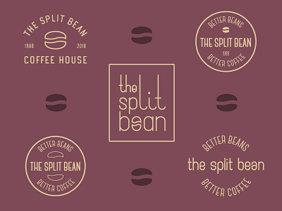 The Split Bean branding coffee coffee bean ideation identity logo the split bean