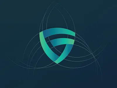 Monogram branding colorful creative designer freelancer g geometric guard icon logo protect shield