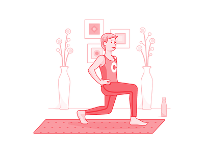 Yoga calm exercise fit fitness lunge monochrome peace red relax relaxation yoga