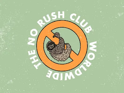 Slow Flow adobe amazon badge illustration illustrator logo sloth vector