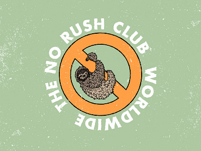 Slow Flow adobe amazon badge illustration illustrator logo sloth vector