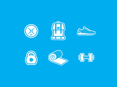 Fit & Wellness Icons fitness health icons illustrations stickers vector wellness